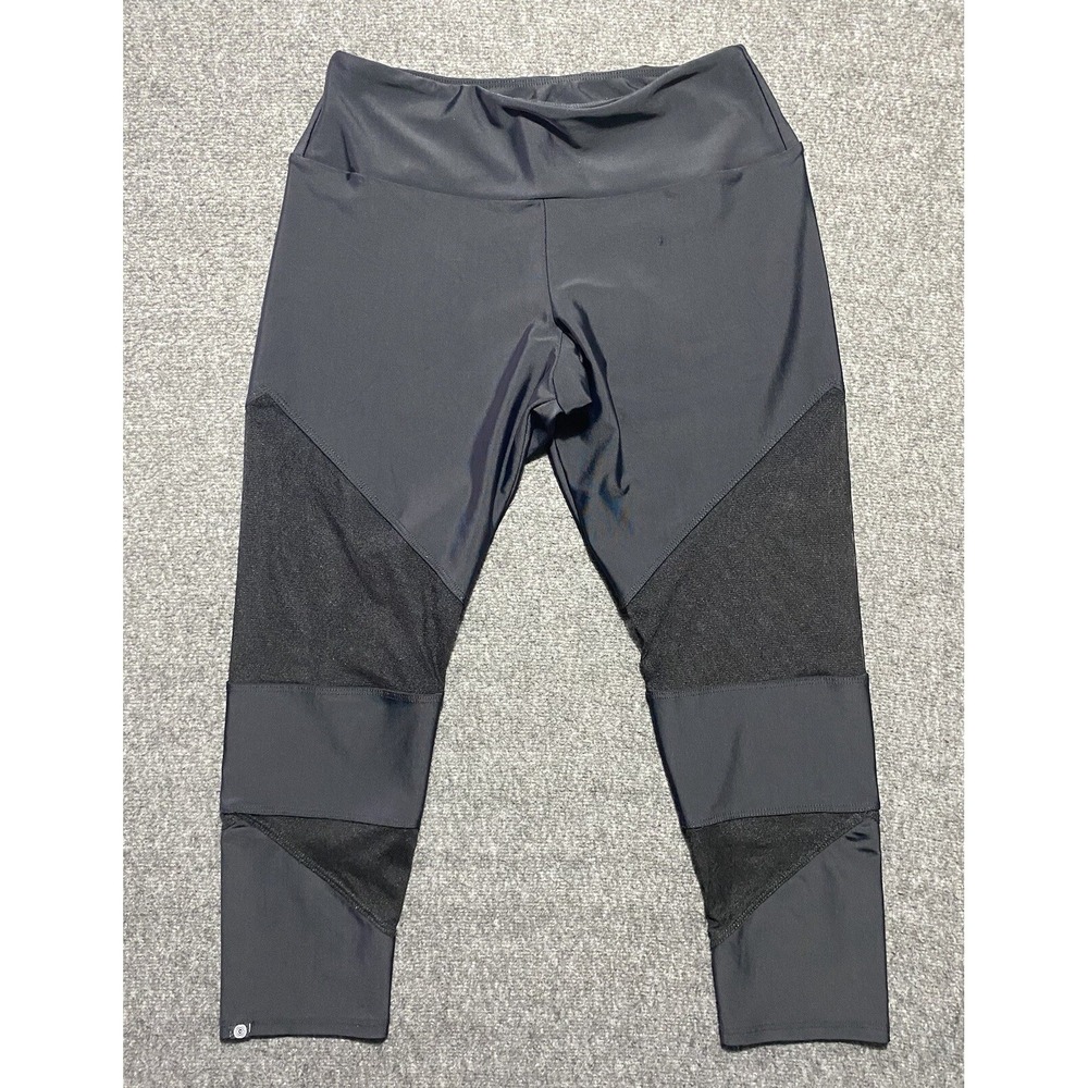 Onzie Flow Leggings Womens Black Mesh High Rise Stretch Size S/M